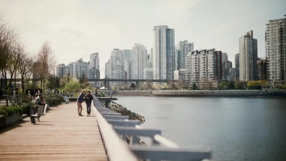 The seawall and downtown skyline in Vancouver