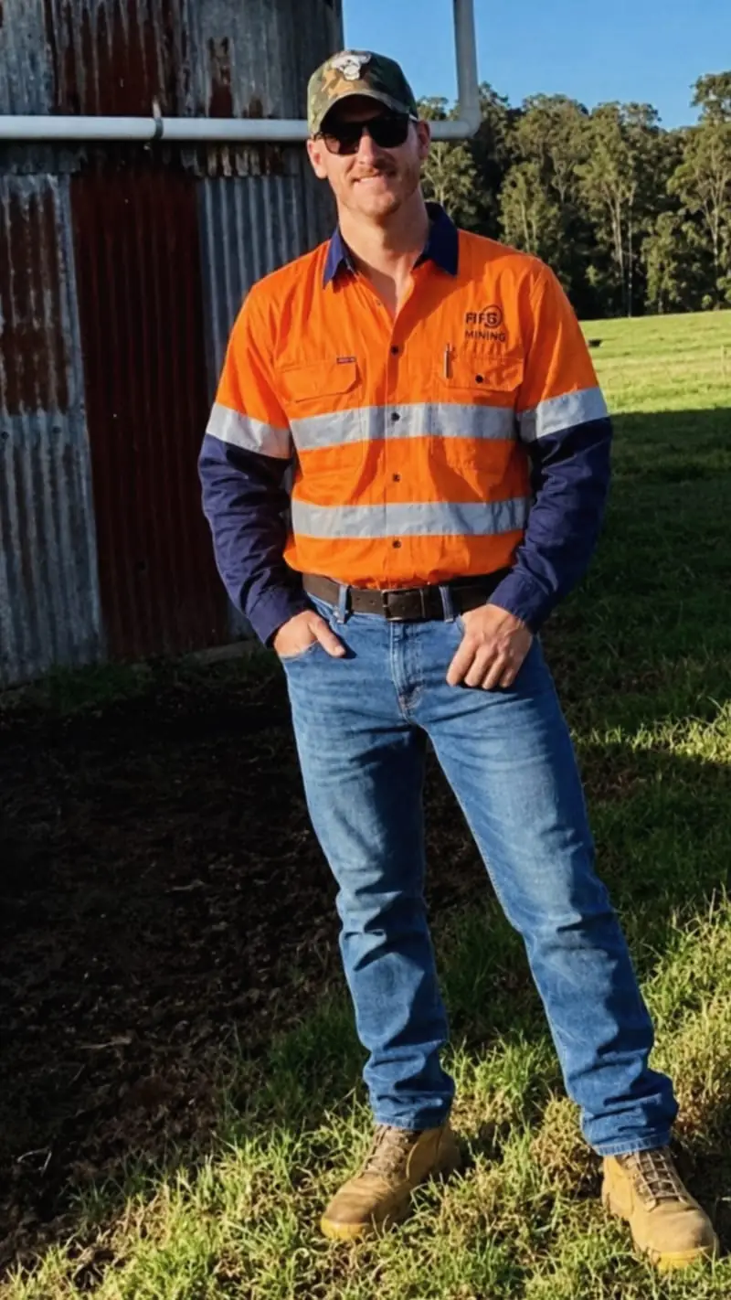 Brodie Duncan in hi-vis mining workwear before founding AISiteFix